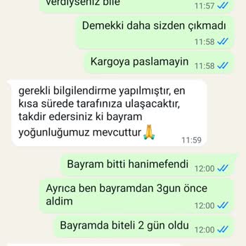 Kargoya Verilmeyen Ürünler Ve İletişim Sorunları