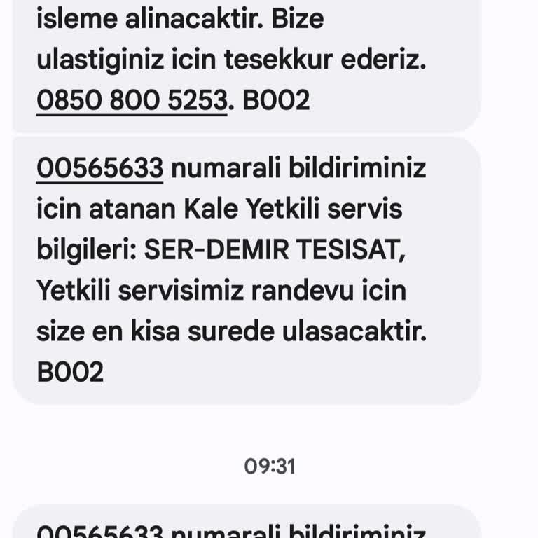 Kale Klozet Servisinde Gecikme Ve İletişim Sorunları