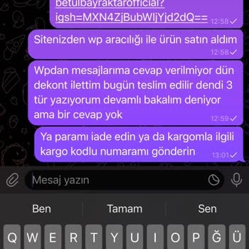 İletişim Eksikliği Ve Teslimat Sorunu Yaşadım