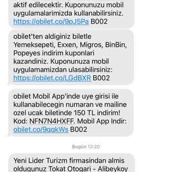 Yanlış Numara Kullanımıyla Gelen Mesajlar