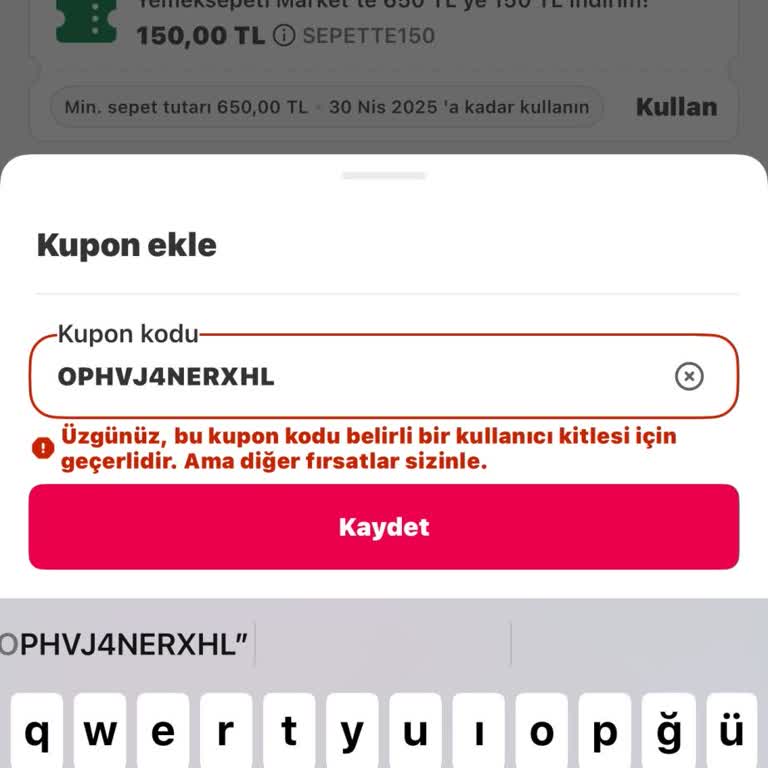 İndirim Kuponu Kullanım Sorunu Ve Yetersiz Destek