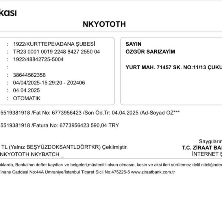 Yanlış Fatura Kesintisi Ve İade Talebi