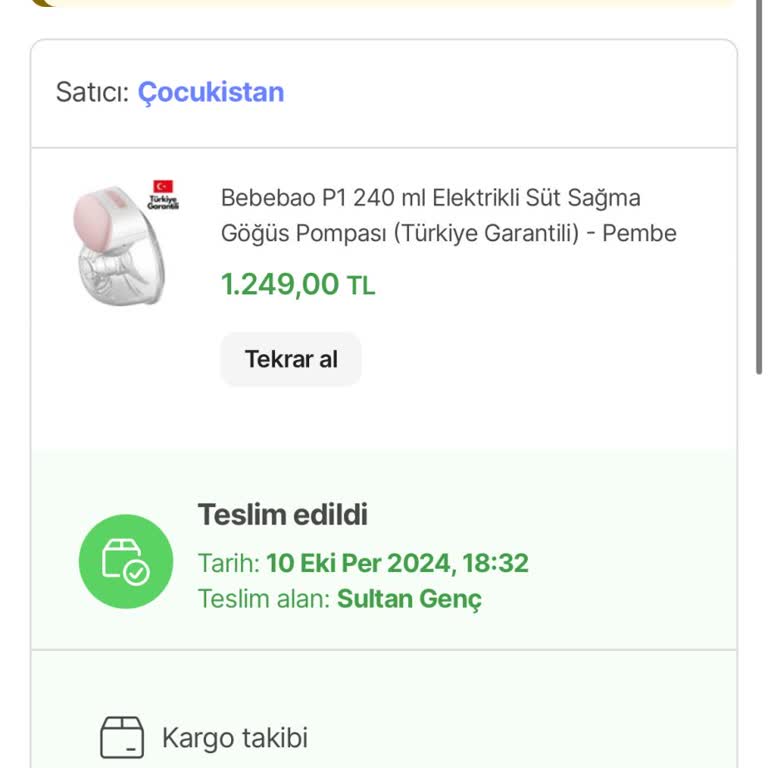 Bebebao Göğüs Pompası Yedek Parça Sorunu