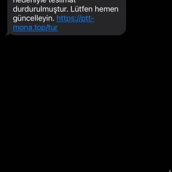 PTT Adına Gelen Sahte Mesajlar