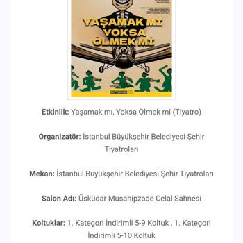 İstanbul Büyükşehir Belediyesi Şehir Tiyatrolarında Bilet Mağduriyeti