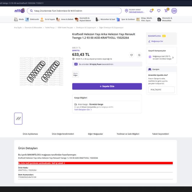 N11'de Çözülemeyen Sipariş Sorunları Ve Yanıltıcı İletişim