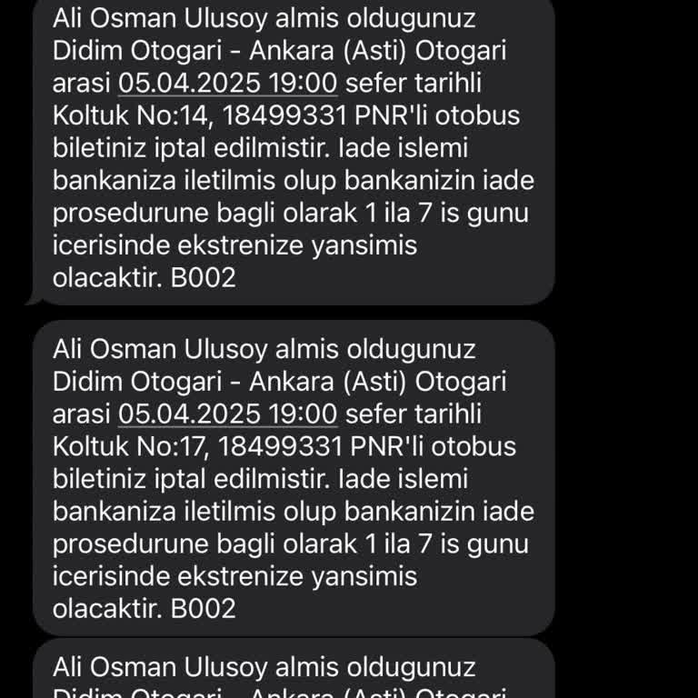 İptal Edilen Biletlerin Ödemesi 9 Gündür Yapılmadı