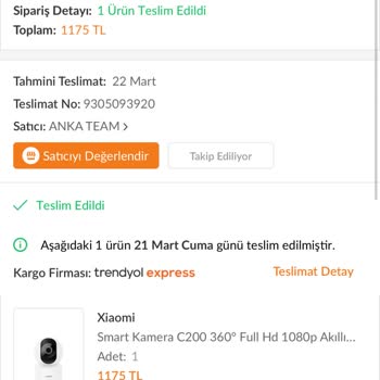 İade Edilen Kameranın Reddi Ve Teslimat Sorunu