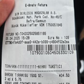 Bardak Tiramisu'da Yabancı Madde Ve Bozulma Şoku