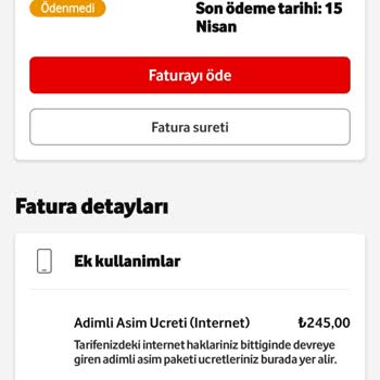 Vodafone Red Tarifemde Sınırsızlık Sorunu Ve Ek Ücretler