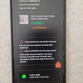 Teslim Edilmeyen Mutfak: İade Bekleyişinde 17.247,52 TL Mağduriyeti
