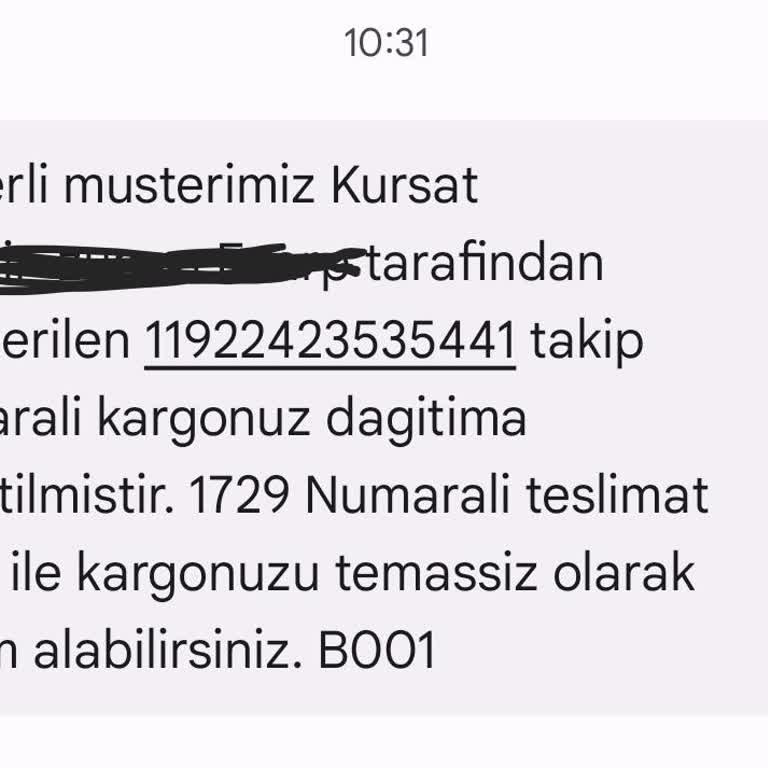 Sürat Kargo'dan Teslim Edilmeyen Acil Sipariş