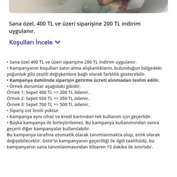 Getir Kampanyalarında Görüntüleme Sorunu
