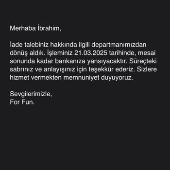 İade Yapılmayan Siparişler Ve Uzayan Bekleyiş