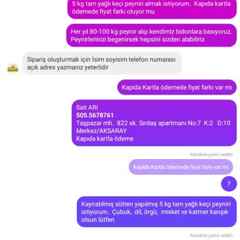 Eksik Ve Tuzlu Peynir Teslimatı
