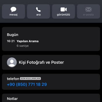 08507711829 Tarafından Aranma