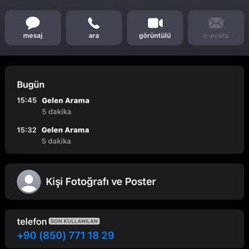 08507711829 Tarafından Aranma