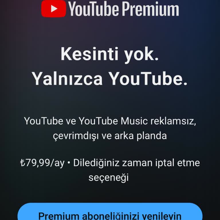 Youtube Premium Hediyesi Yerine Ödeme Sayfasına Yönlendirme