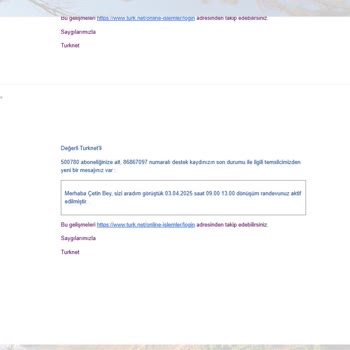 TurkNet İle İletişim Sorunları Ve Hizmet Kesintisi