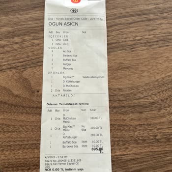 Yemek Sepeti Siparişimdeki Eksiklikler Ve Soğuk Yemek Sorunu