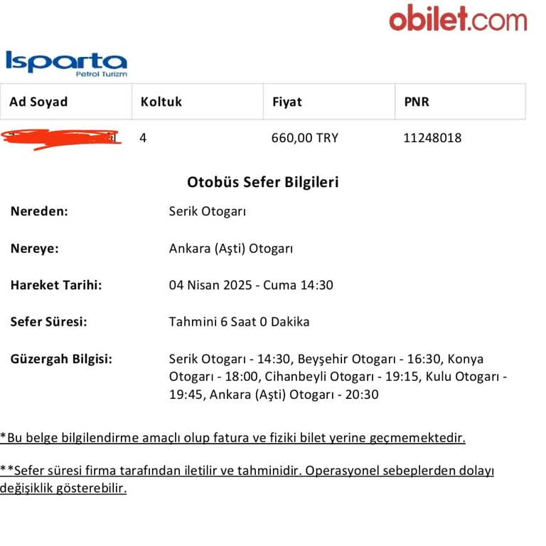 Isparta Petrol Turizm'in Yanıltıcı Seyahat Süresi Ve Gecikme Sorunu