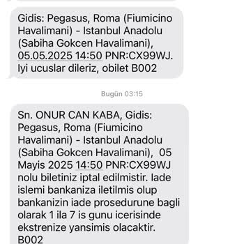 Bilet İptali Ve Kesintili İade Mağduriyeti