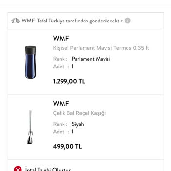 WMF'den Sipariş Bilgilendirmesi Eksikliği Ve Mağduriyet