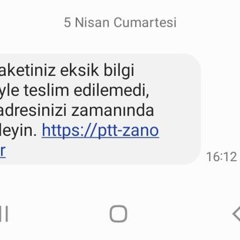 PTT Üzerinden Gelen Şüpheli Mesaj Ve Bilgi Güvenliği Endişesi