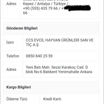 Catcanis Sipariş Gecikmesi Ve İletişim Sorunları