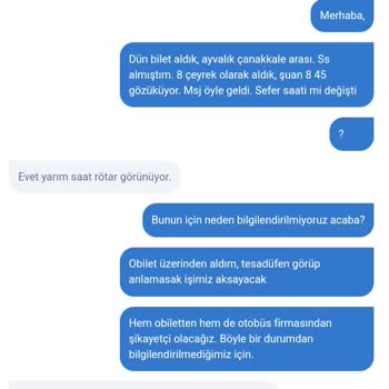 Uludağ Firmasının Rötar Bilgilendirmesi Eksikliği