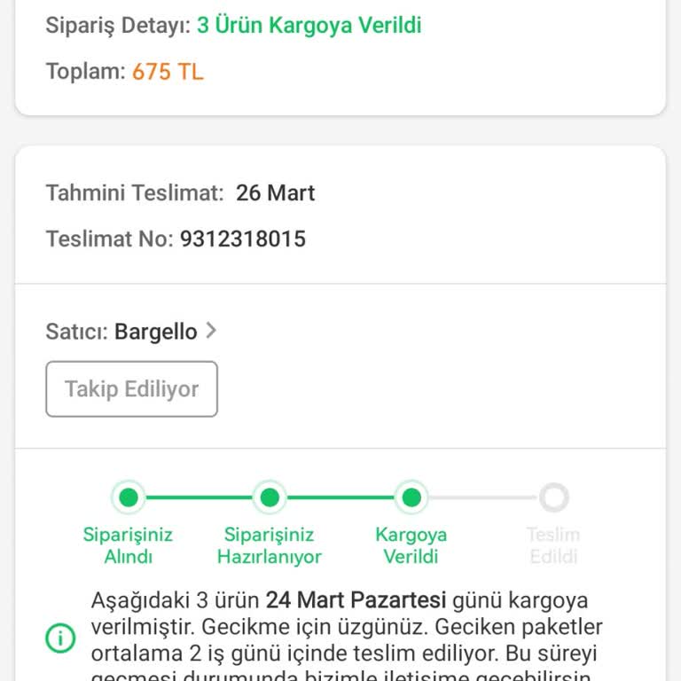 Bargello Parfüm Siparişim Neden Hareketsiz Kaldı?