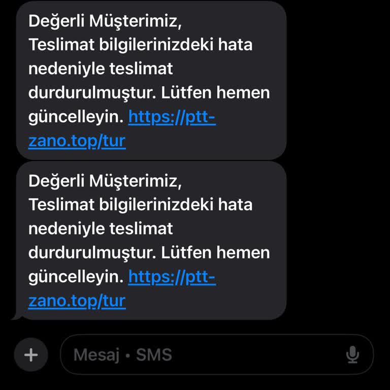 Bilinmeyen Teslimat Mesajı: Kişisel Bilgilerim Tehlikede Mi