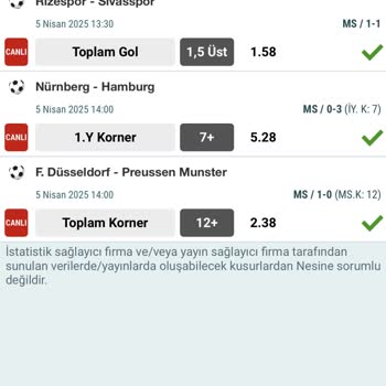 Canlı Bahis Oran Güncelleme Sorunu