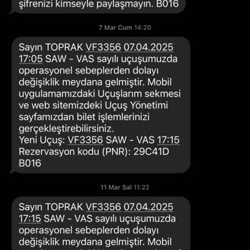 Uçuş Saatlerindeki Sürekli Değişiklikler