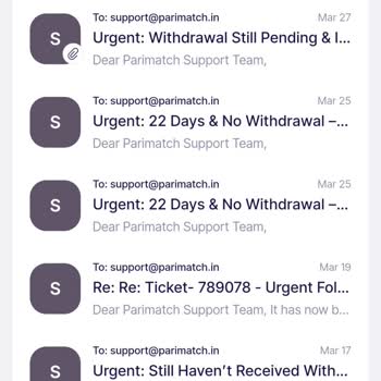 Withdrawal Pending for Over a Month – No Proper Support From Parimatch