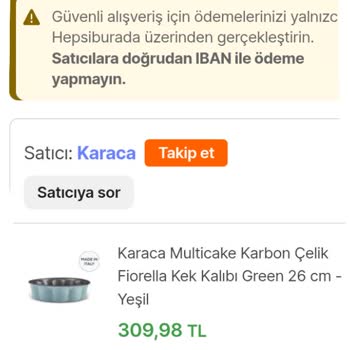 Karaca Kek Kalıbı Memnuniyetsizliği