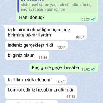 İade İşlemi Yapılmayan Ürün Ve Güven Sorunu