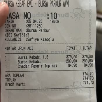 Bursa Kebap Evi'nde Porsiyon Ve Hizmet Sorunu