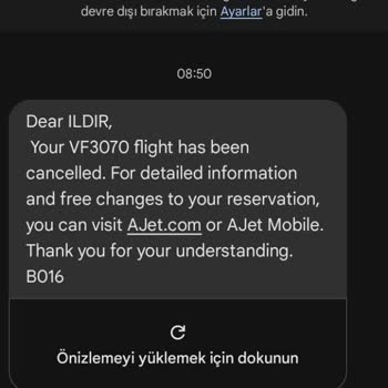 Uçuş İptali Ve Yetersiz Bildirim Sorunu