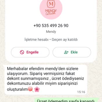 Mendy Butik: İletişim Yok, Ürün Yok, İade Yok!