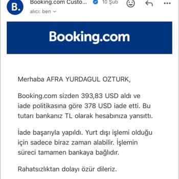 Booking'ten İade Edilmeyen Ücret Kabusu