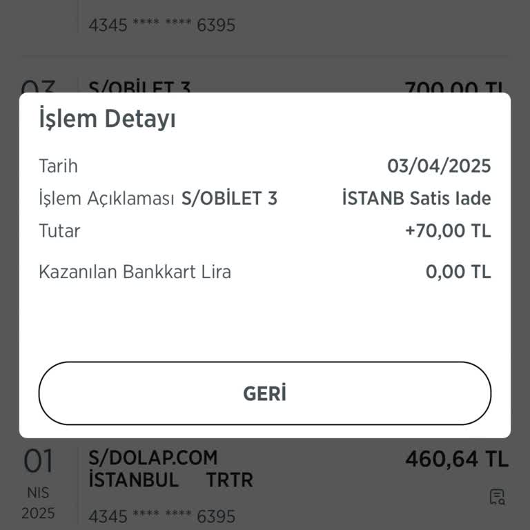 Bilet İadesinde Eksik Ücret İadesi Sorunu