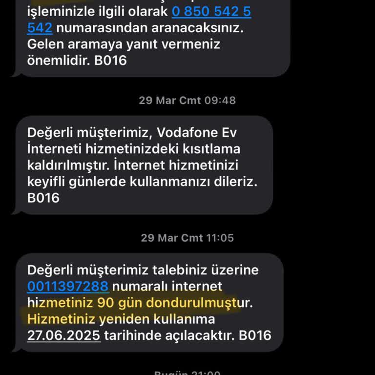 Vodafone Net Abonelik İptalinde Usulsüzlük Ve Cayma Bedeli Sorunu