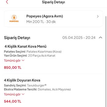 Eksik Ürünlerle Dolup Taşan Popeyes Siparişleri