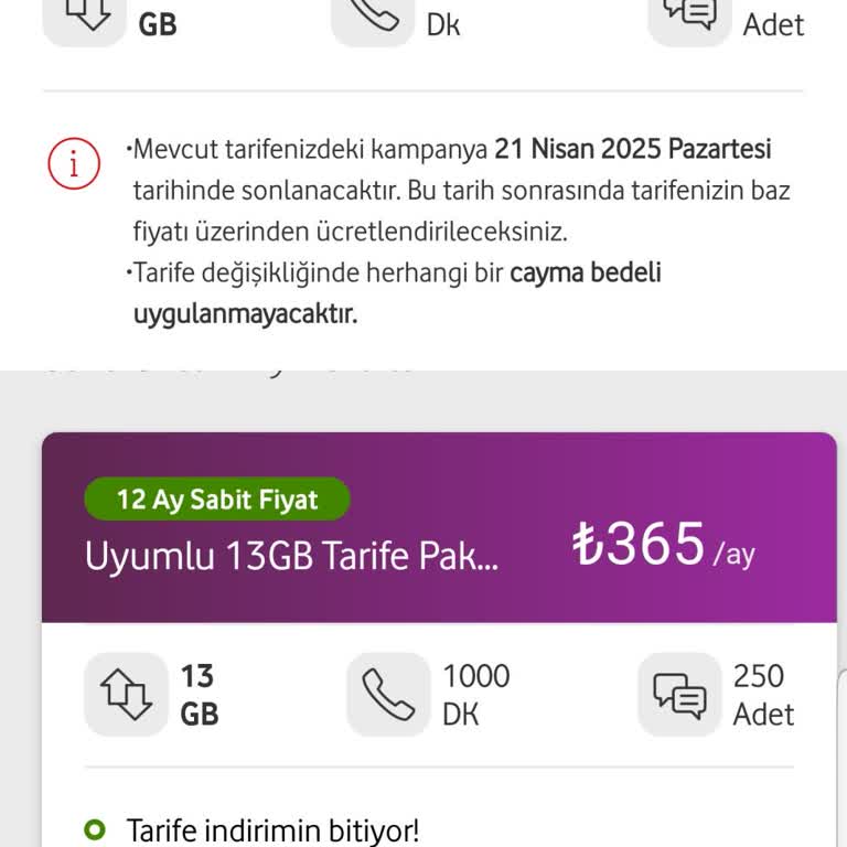 Vodafone Tarife Zammı Ve Taahhüt Süresi Sorunu