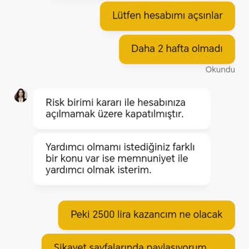 Hesabım Kapandı Ve Kazancım Ödenmedi