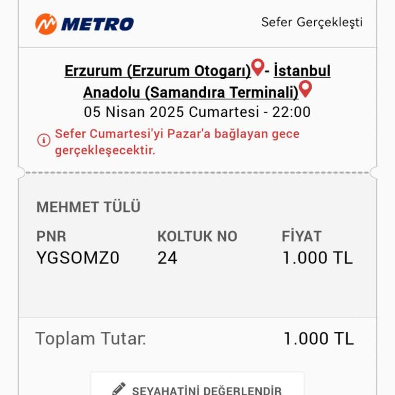 Metro Turizm İle Yaşanan Koltuk Karmaşası Ve Müşteri Memnuniyetsizliği