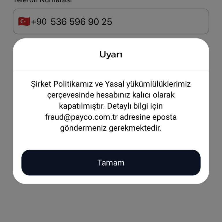 Payco Hesabımın Aniden Kapatılması Ve Erişim Sorunu