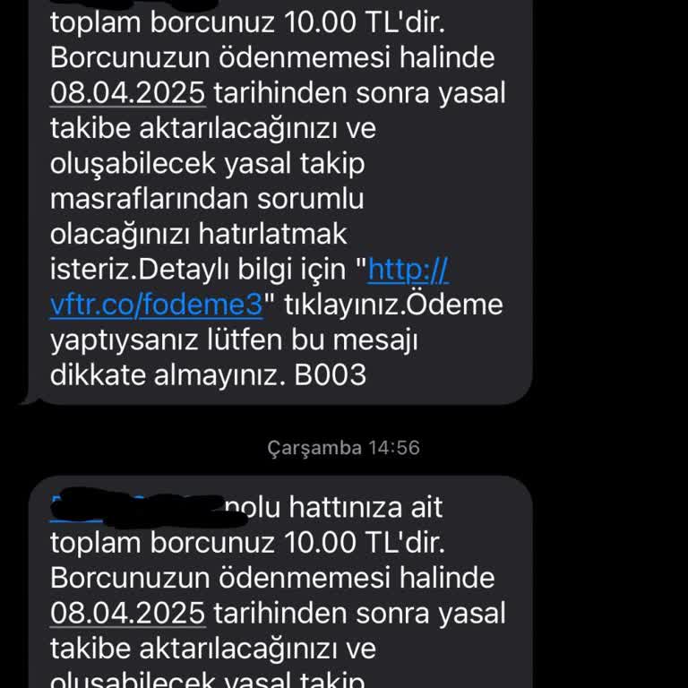 Yanlış Faturalandırma Ve Sürekli SMS Rahatsızlığı