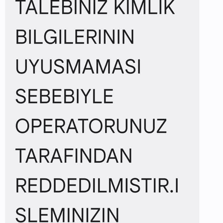 Numara Taşıma Sürecinde Kimlik Bilgisi Uyuşmazlığı Sorunu